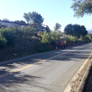 Pritzlaff Conservation Center construction, Installation of sewer line, west slope