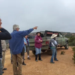 Santa Cruz Island Trip, group with Steve Junak (Rick Zelazny, Steve Junak, Diane Fox, Michelle Gee)