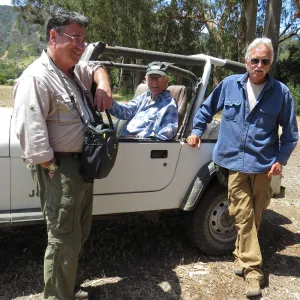 Santa Cruz Island Trip, Chuck Rennie, Lyndal Laughrin, and Steve Junak