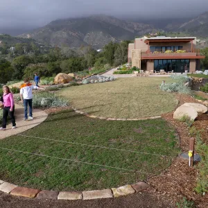 Island View Garden, view looking northeast from boulder near south steps