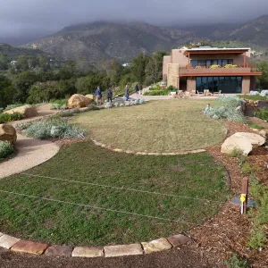Island View Garden, view looking northeast from boulder near south steps