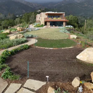 Island View Garden, view looking northeast from south steps