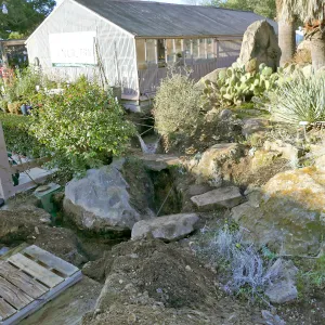 Gas line rerouting in Courtyard and Garden Growers Nursery