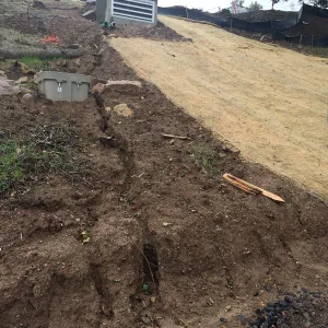Earth tube intake on slope east of the Pritzlaff Conservation Center