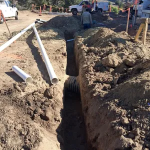 Installation of irrigation pipes at Pritzlaff Conservation Center