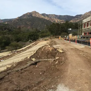 Construction of Pritzlaff Conservation Center, west slope