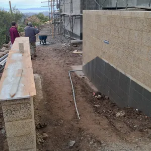Construction of staircase, northest corner Pritzlaff Conservation Center