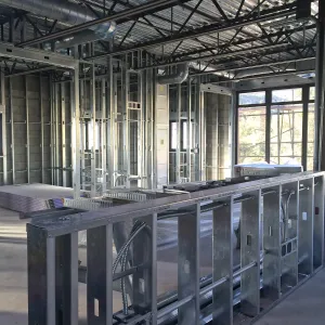 Construction of Prtizlaff Conservation Center, second floor bullpen