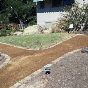 New Eco-Pave path around Cottage and Water Wise Home Garden