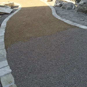 New Eco-Pave path around Cottage and Water Wise Home Garden