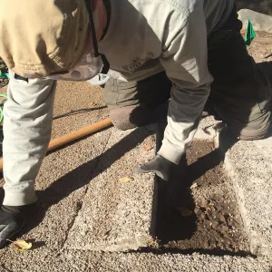 Repair of Eco-Pave path at Water Wise Home Garden