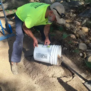 Repair of Eco-Pave path at Water Wise Home Garden
