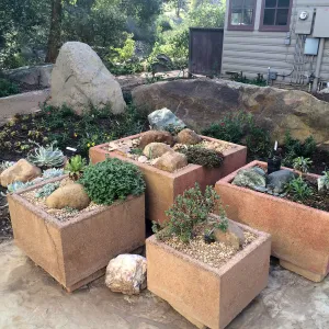 Planters at Water Wise Home Garden