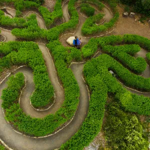Aerial view of Centennial Maze