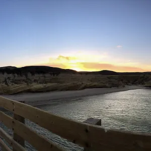 Santa Rosa Island Trip, dock and beach at sunset