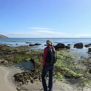 Santa Rosa Island Trip, Nancy Deacon-Davis on beach