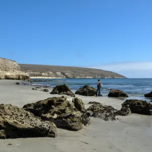 Santa Rosa Island Trip, Kate Davis on beach