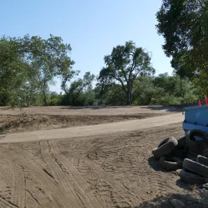 Site of new horticulture barn after grading