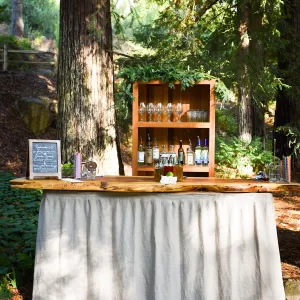 Garden to Table Dinner in the Redwoods 2017, bar setup