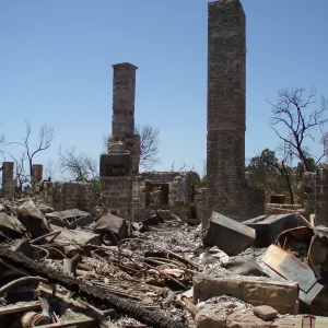 Gane House site after Jesusita fire