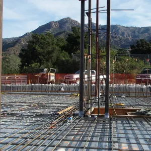 Pritzlaff Conservation Center Construction, first floor rebar