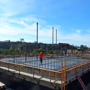Pritzlaff Conservation Center Construction, first floor rebar