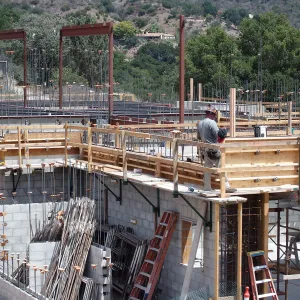 Pritzlaff Conservation Center Construction, Exterior looking northeast