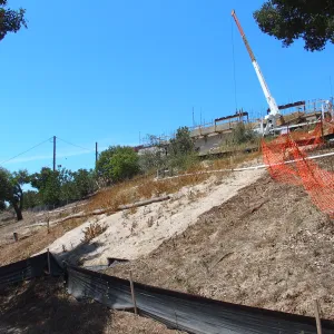 Pritzlaff Conservation Center Construction, view looking southwest from East Slope service road