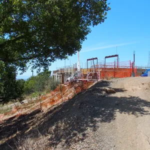 Pritzlaff Conservation Center Construction, view looking southwest from East Slope service road