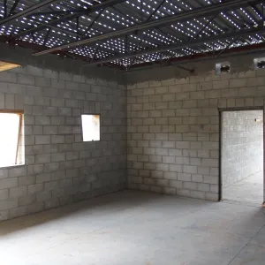 Pritzlaff Conservation Center construction, ground floor interior