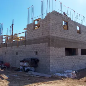 Pritzlaff Conservation Center construction, Exterior looking southeast