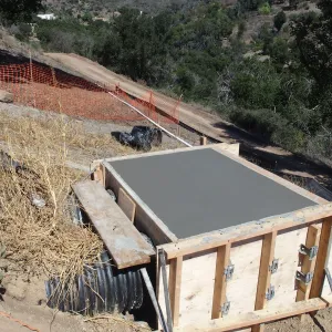 Pritzlaff Conservation Center construction, earth tube intake housing