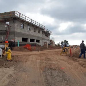 Pritzlaff Conservation Center construction, Exterior looking southeast