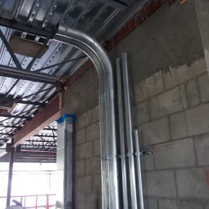 Pritzlaff Conservation Center construction, conduit detail