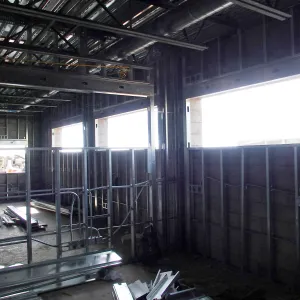 Pritzlaff Conservation Center construction, research lab area looking southwest
