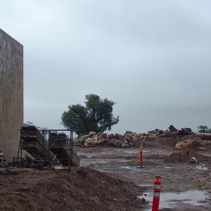 Pritzlaff Conservation Center construction, looking towards future Island View Garden site