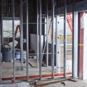 Pritzlaff Conservation Center construction, south end of second floor interior looking southeast