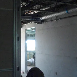 Pritzlaff Conservation Center construction, upper floor looking southwest