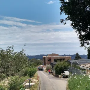 Pritzlaff Conservation Center construction, view from upper parking lot driveway