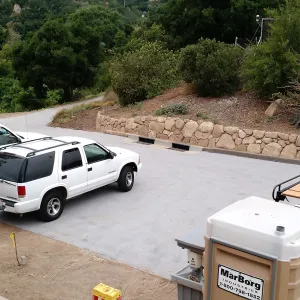 Pritzlaff Conservation Center construction, view of driveway from northeast deck