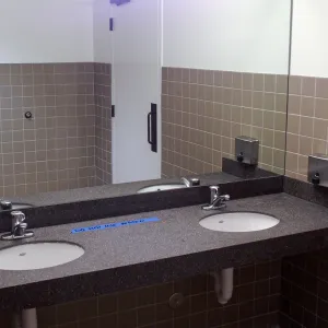 Pritzlaff Conservation Center construction, public restroom detail