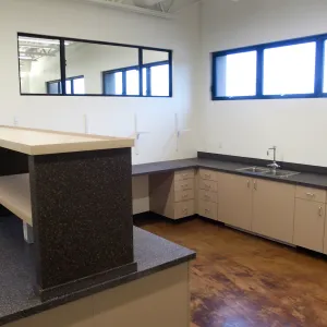 Pritzlaff Conservation Center construction, southwest corner of genetics lab