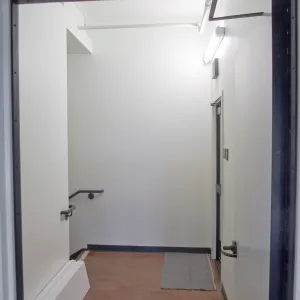 Pritzlaff Conservation Center construction, entrance to basement stairs