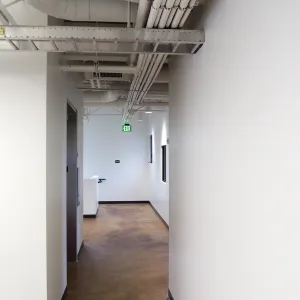Pritzlaff Conservation Center construction, upstairs elevator lobby and stairwell