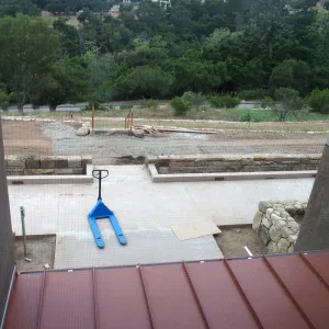 Pritzlaff Conservation Center construction, view of entrance from Director's office