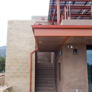 Pritzlaff Conservation Center construction, exterior stairway