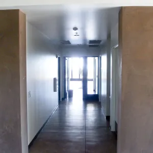 Pritzlaff Conservation Center construction, ground floor hallway