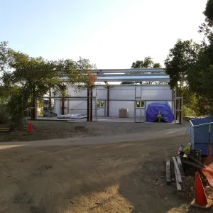 Horticulture Barn Construction, exterior looking southwest
