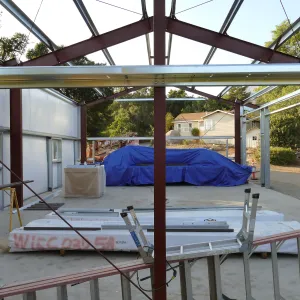 Horticulture Barn Construction, interior looking northwest