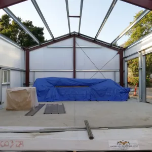 Horticulture Barn Construction, interior looking northwest